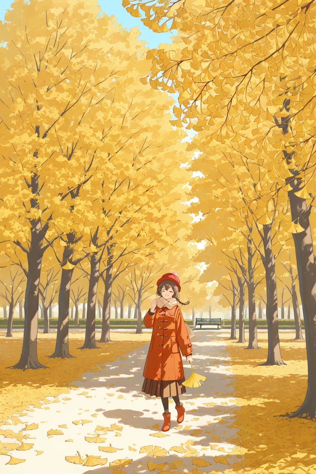 銀杏並木に覆われて🍂