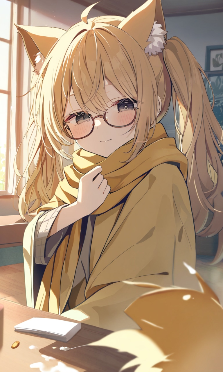 まや「風邪を引いたようだ」こるり「およよ」 | の人気AIイラスト・グラビア