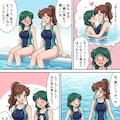 Gemini3Proで百合漫画♪AIの百合の理解度が凄いｗ・・（内容は木野まことちゃんと高瀬智子ちゃんの百合モノです💕） 2枚目