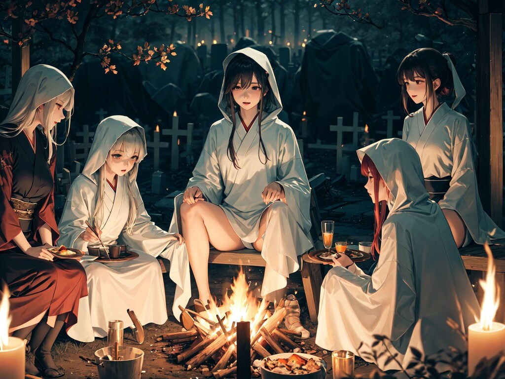 よーるのはかばでぼーねんかい