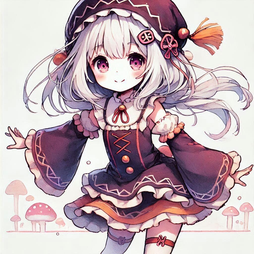 白髪の可愛い女の子【123】