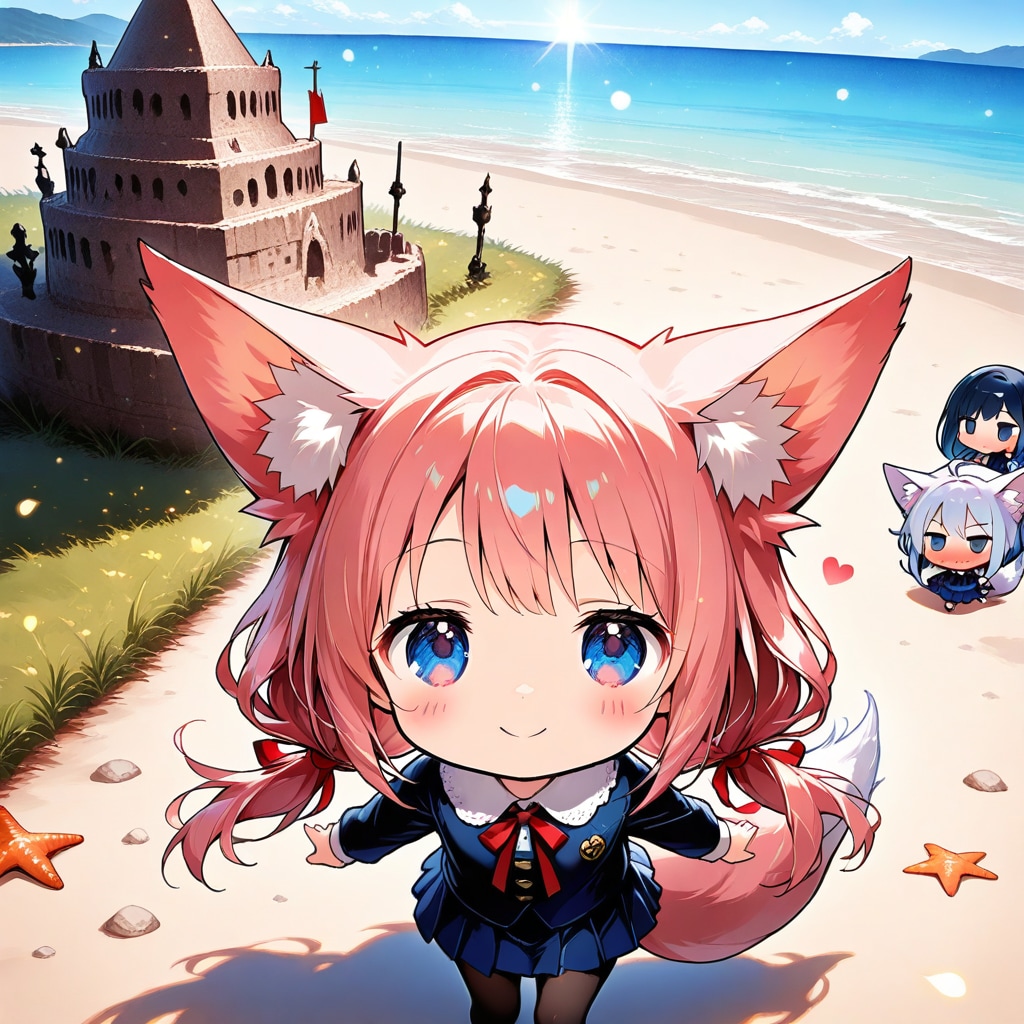 砂の上じゃないけれど、撫でてほめてやりたい！。