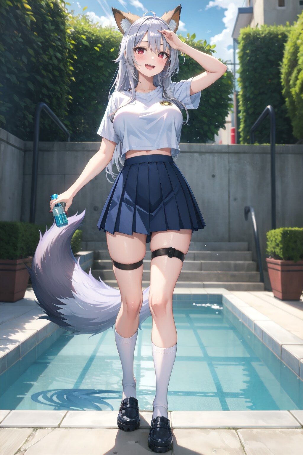 暑いのでお水を