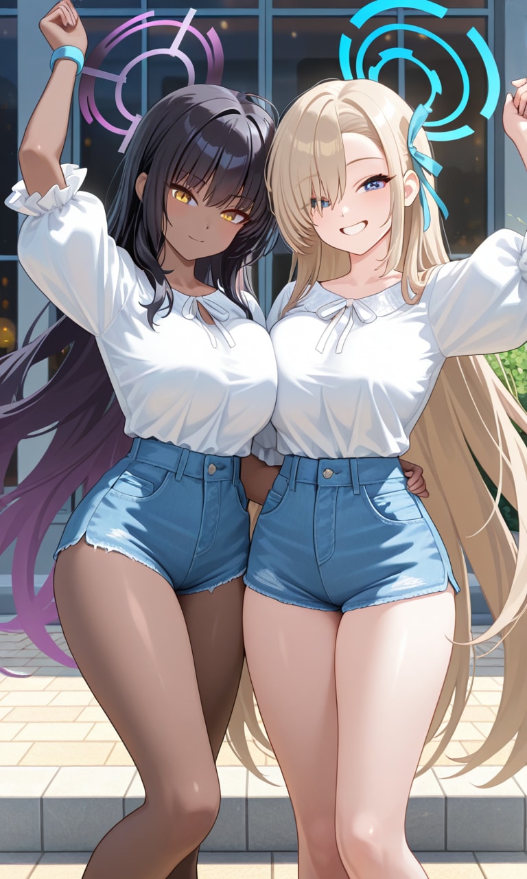 アスナとカリン　私服1