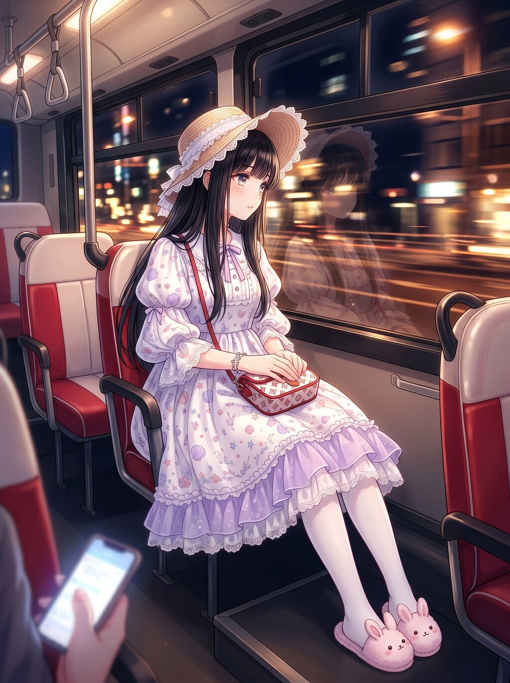 街灯揺れる夜の夢想