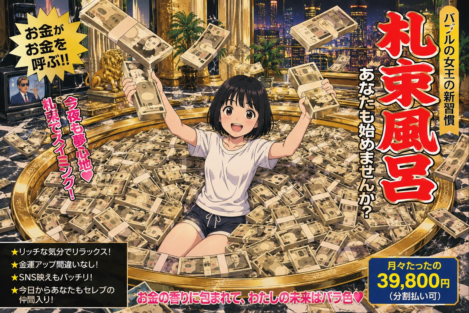 昔の広告風の女の子