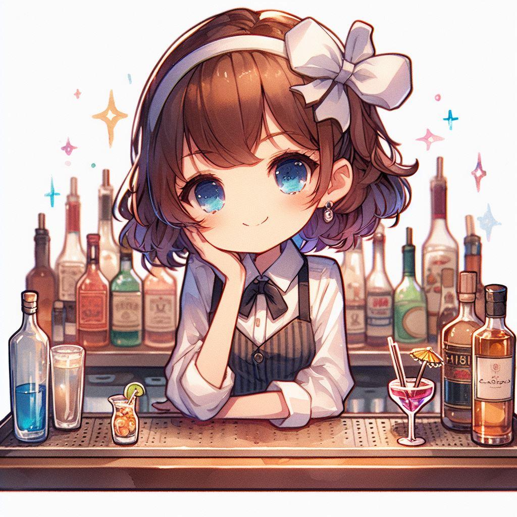 ちびキャラバーテンダーさん ／ かわいいミニキャラ