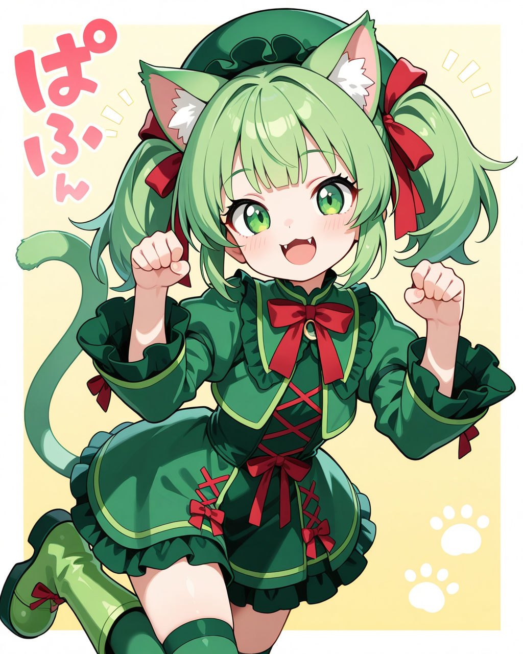 吾輩はみどりねこである。にゃまえはまだにゃい！！ | の人気AIイラスト・グラビア