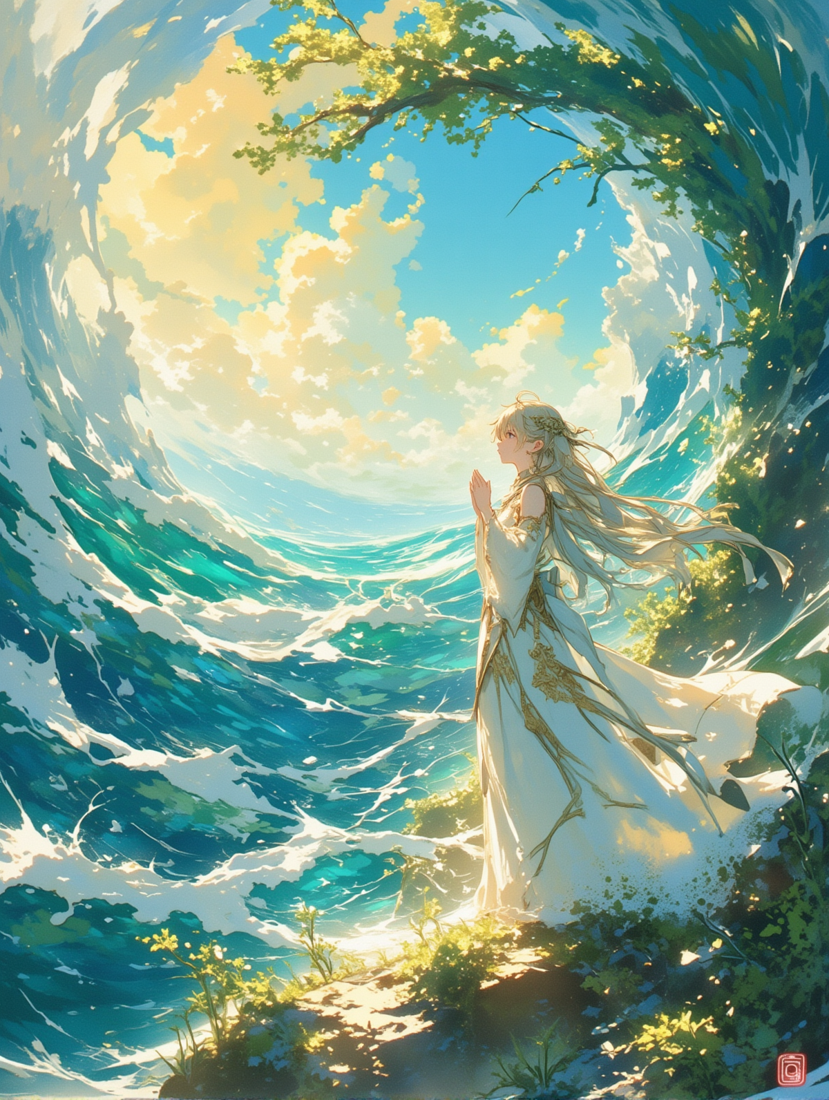 海の巫女_51 | の人気AIイラスト・グラビア