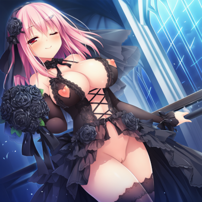 桃の装い② 〜ブラックウェディング〜