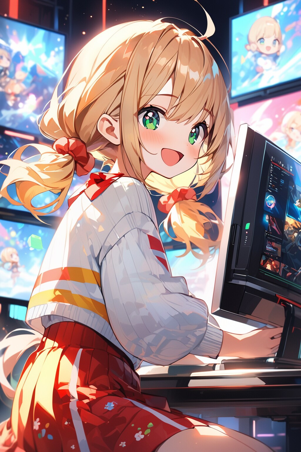 ゲームする茉莉花ちゃん | の人気AIイラスト・グラビア