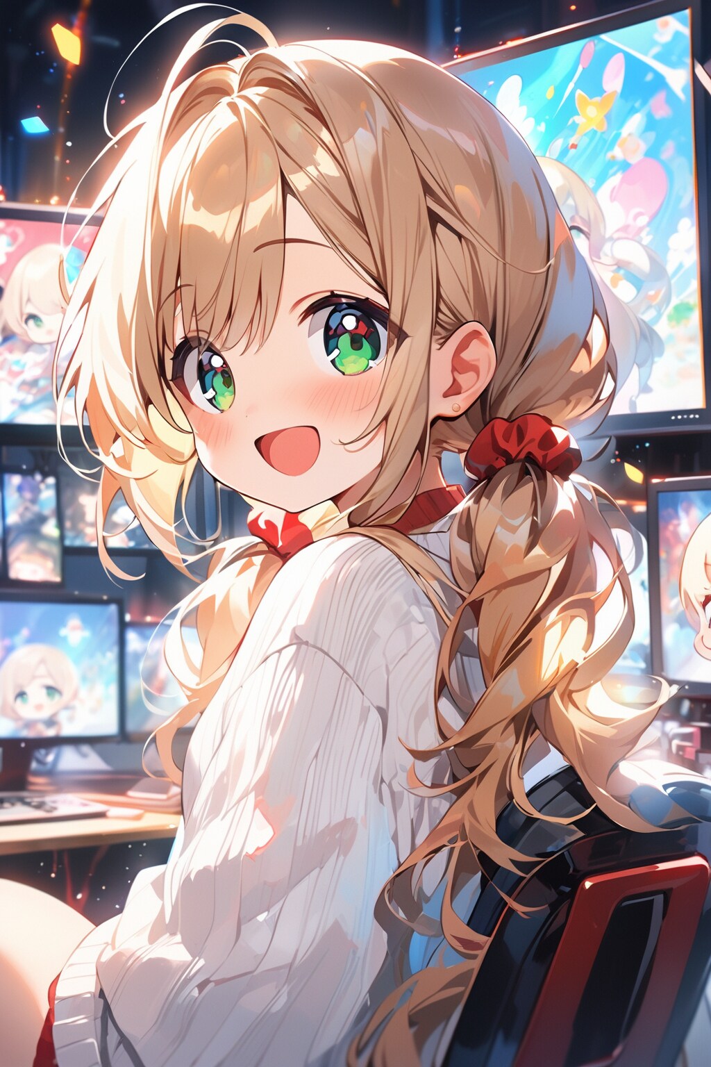 ゲームする茉莉花ちゃん