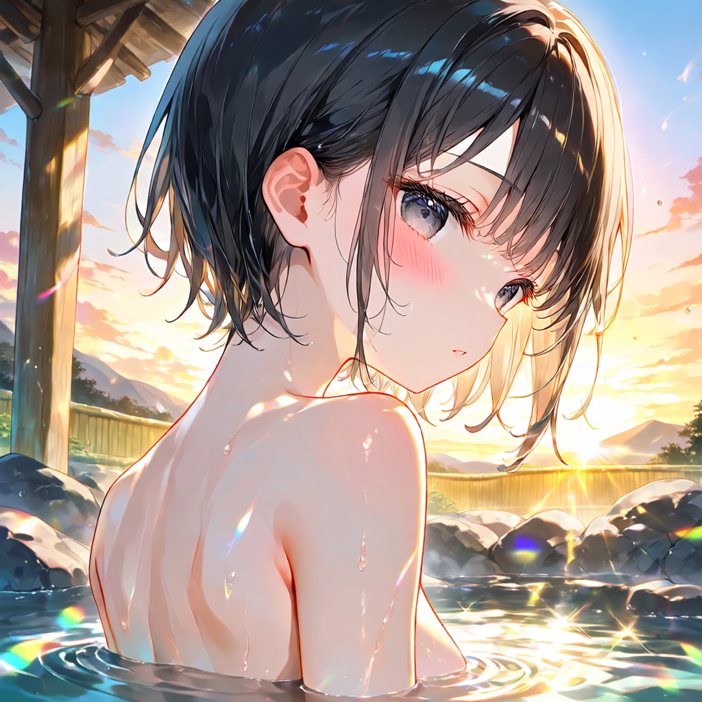 夕暮露天風呂