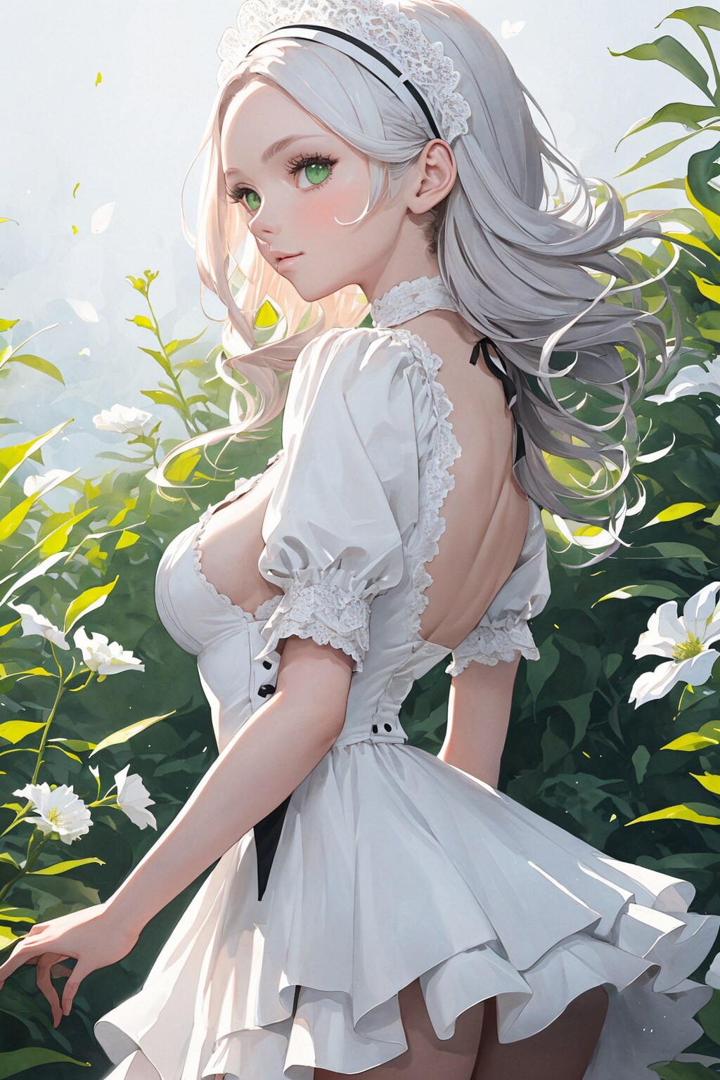 花園のメイド姉さん
