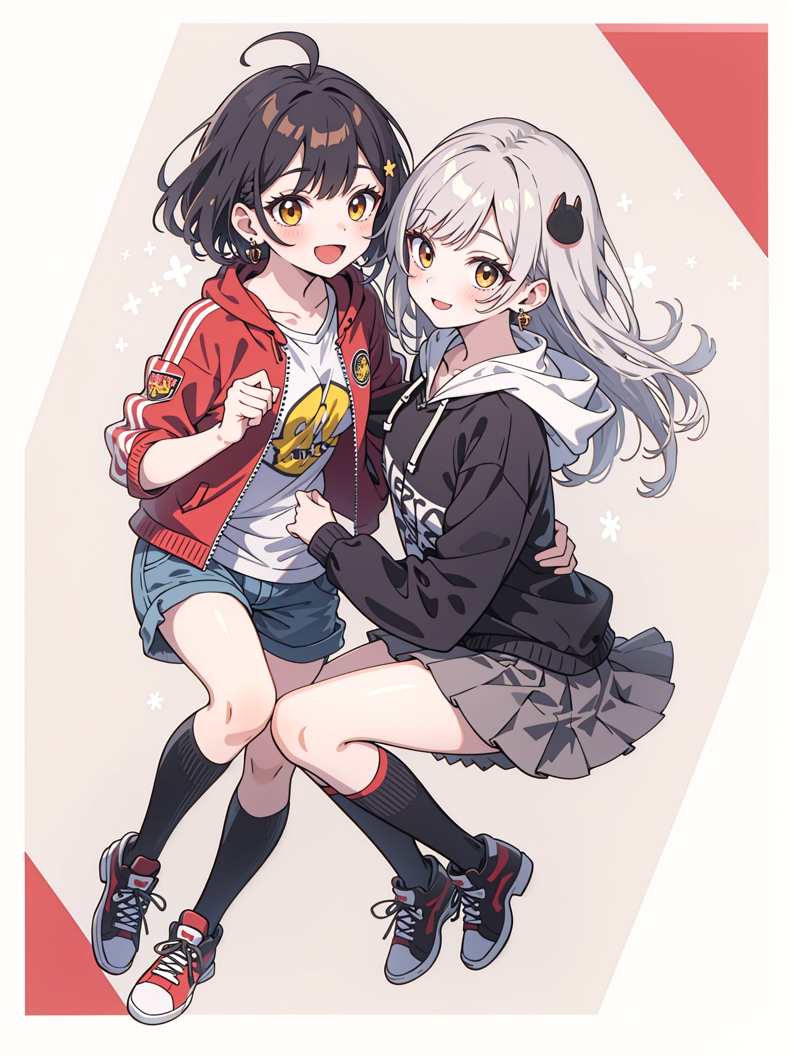 Twin Jump!! | の人気AIイラスト・グラビア