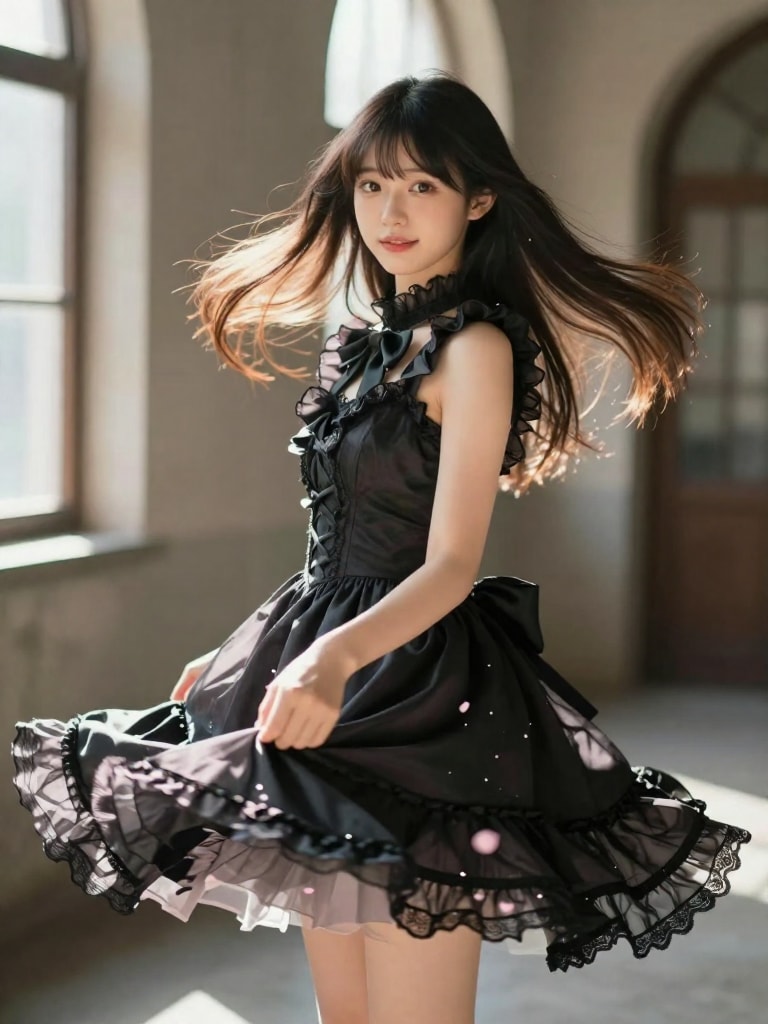 黒いドレスのお嬢様