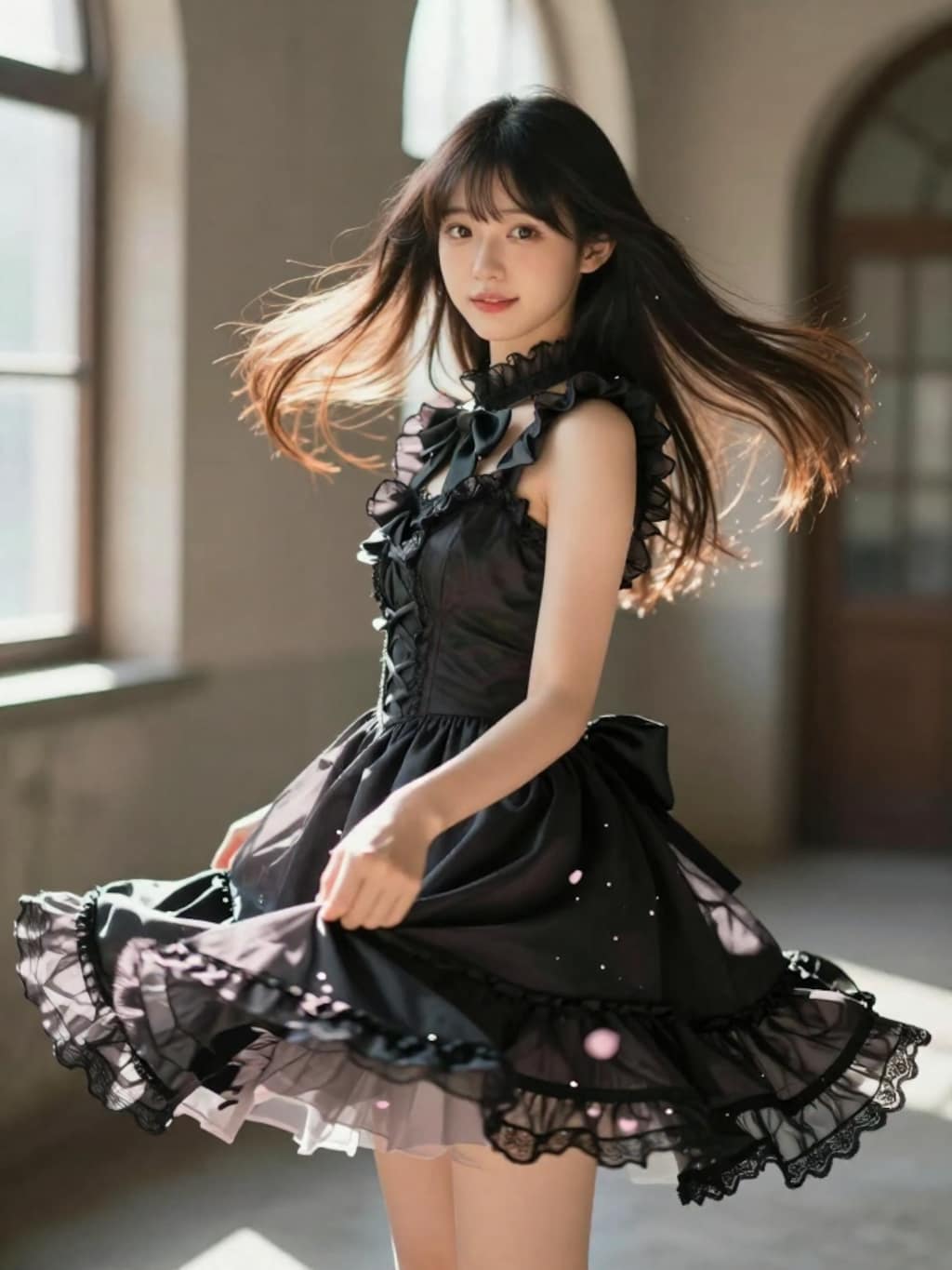 黒いドレスのお嬢様