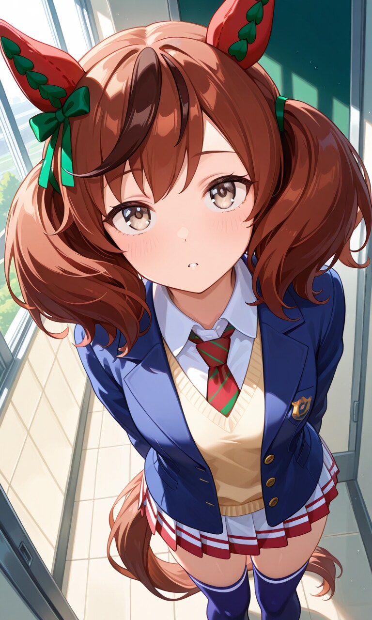 彼氏のネクタイを締めてみるネイチャさん