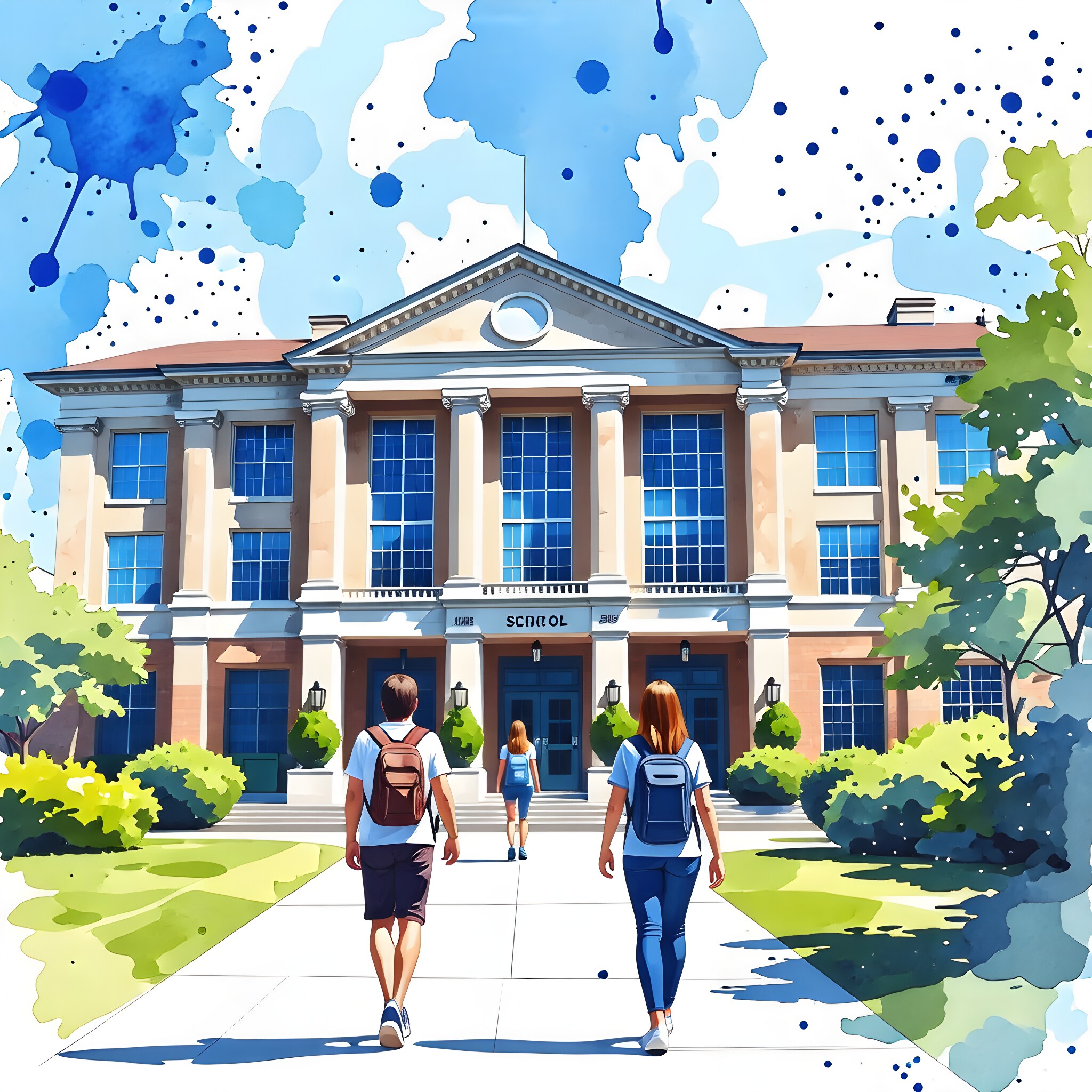 ぽっちゃり学園に登園する学園生達