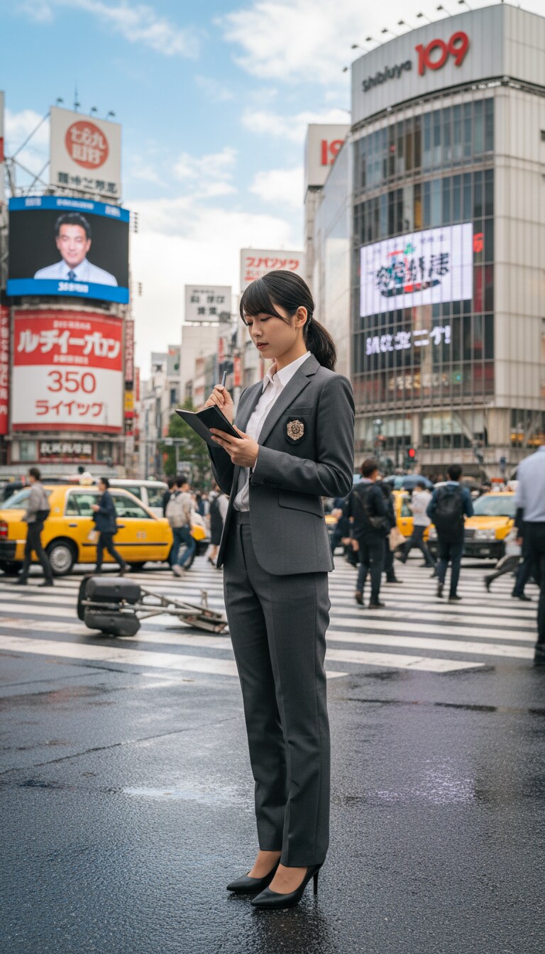 Gemini実写特集　女刑事の渋谷スクランブル交差点捜査