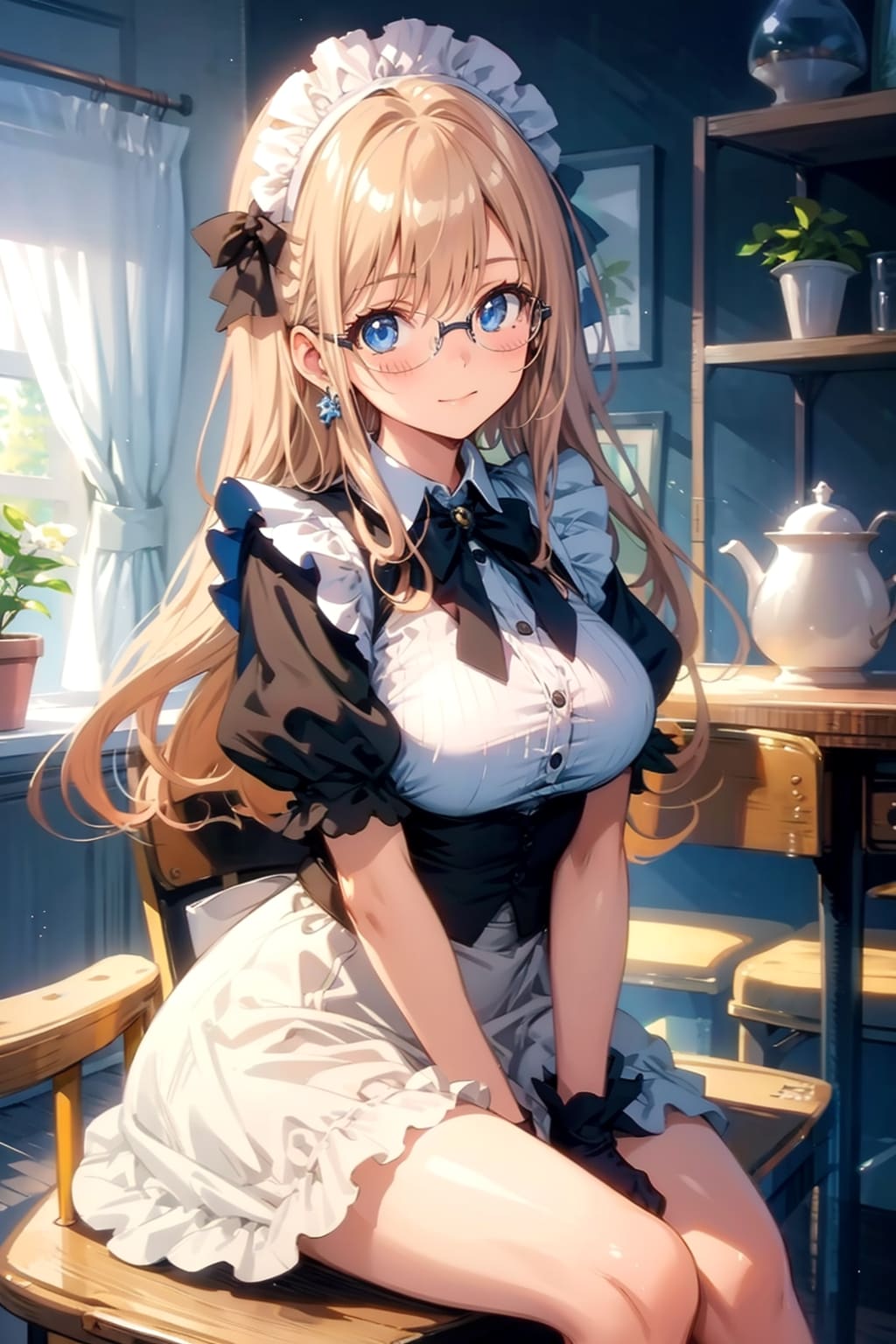 メガネ美少女メイド