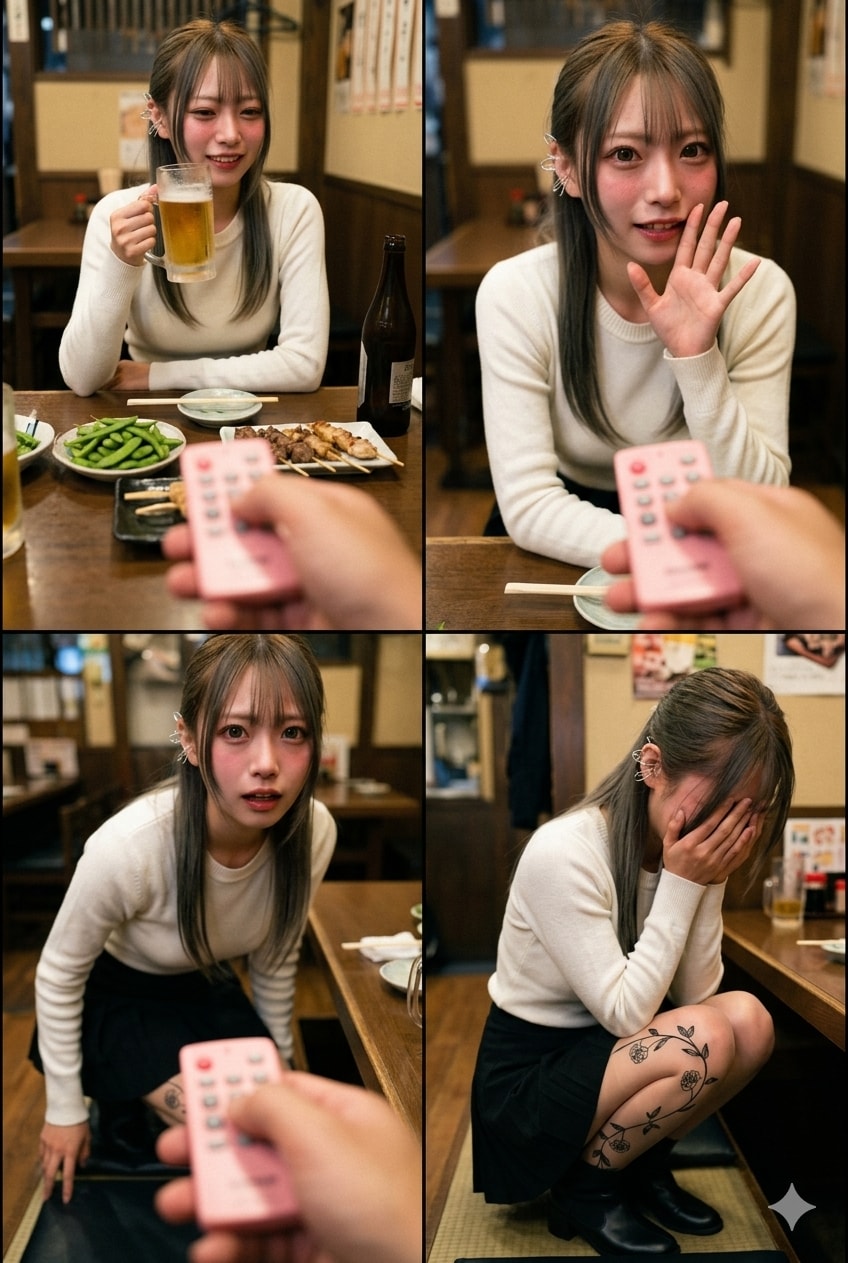 ギャル、居酒屋でスイッチオン