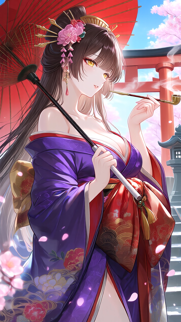 煙管女子 | の人気AIイラスト・グラビア