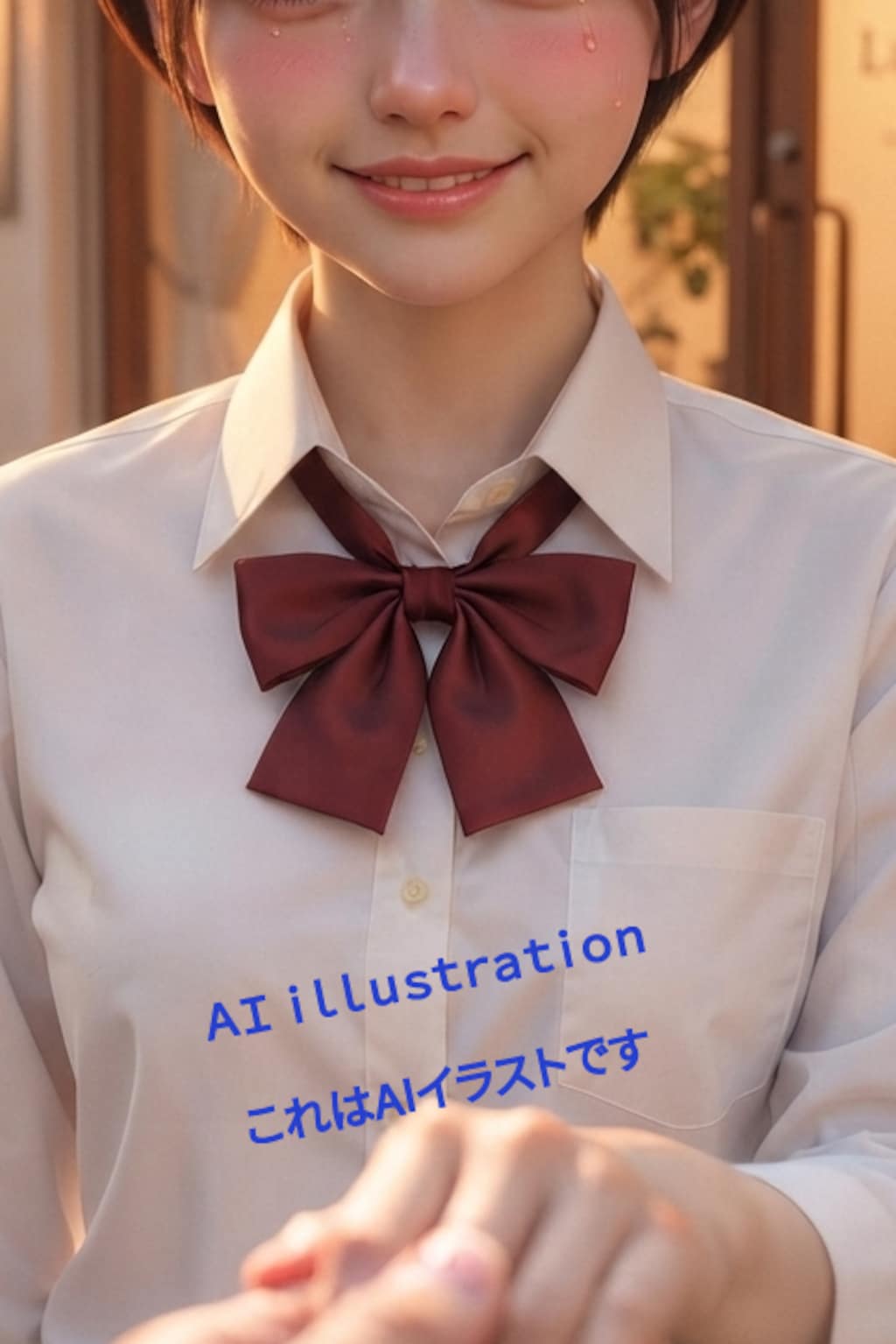 初恋のポニーテール美少女。 もし“初めてのバッサリ”に立ち会えていたら── 少し照れながら ──