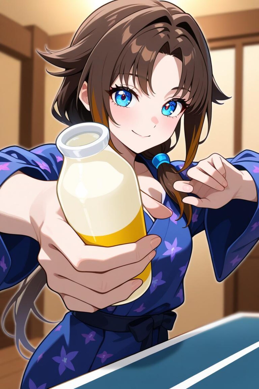 温泉卓球と浴衣