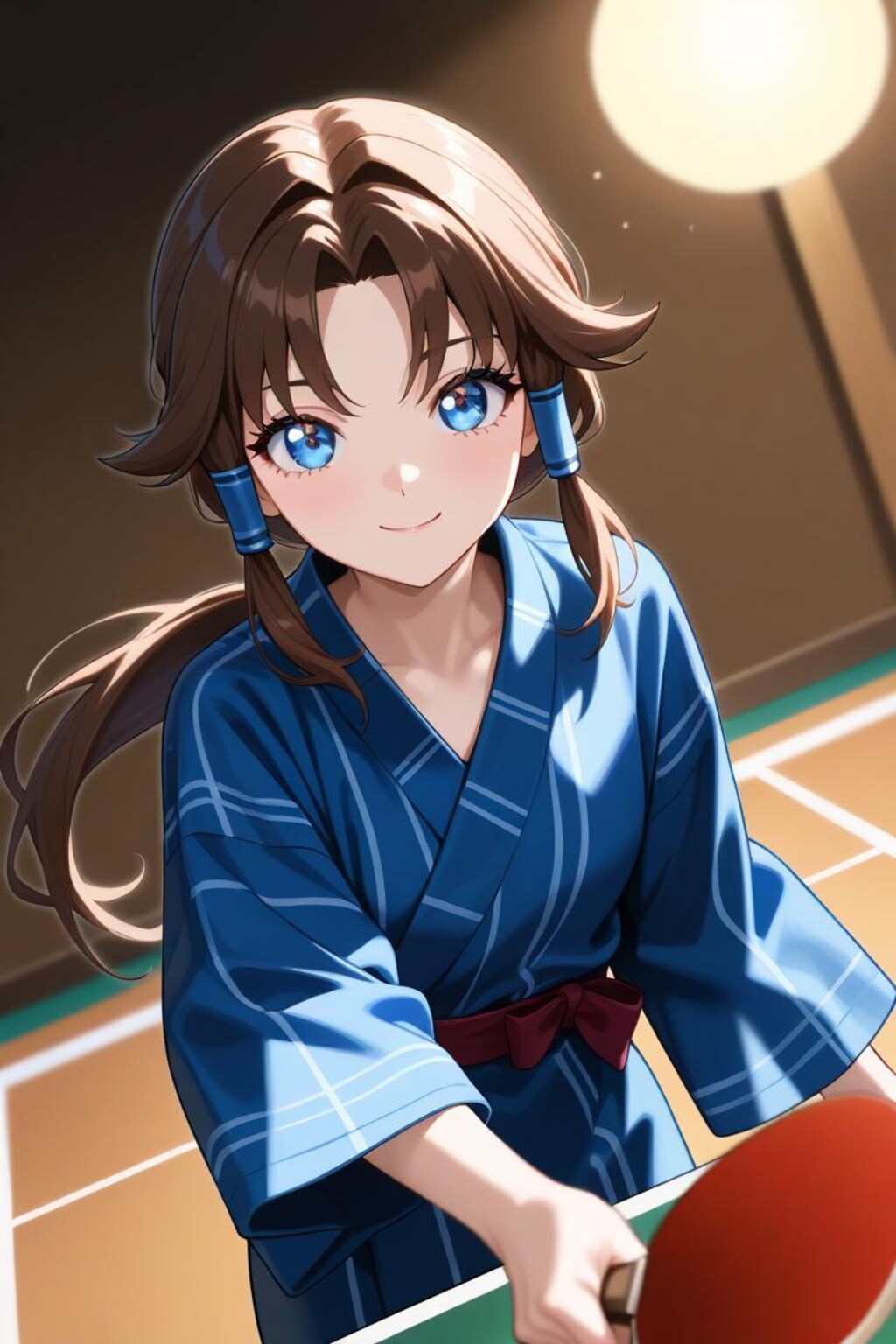 温泉卓球と浴衣