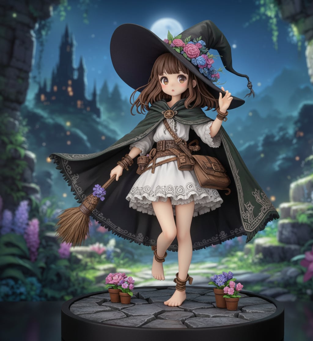 魔女フィギュア & 元イラスト