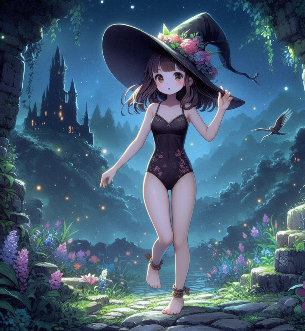 魔女フィギュア & 元イラスト