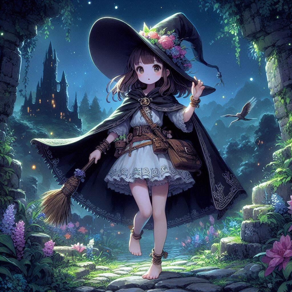 魔女フィギュア & 元イラスト