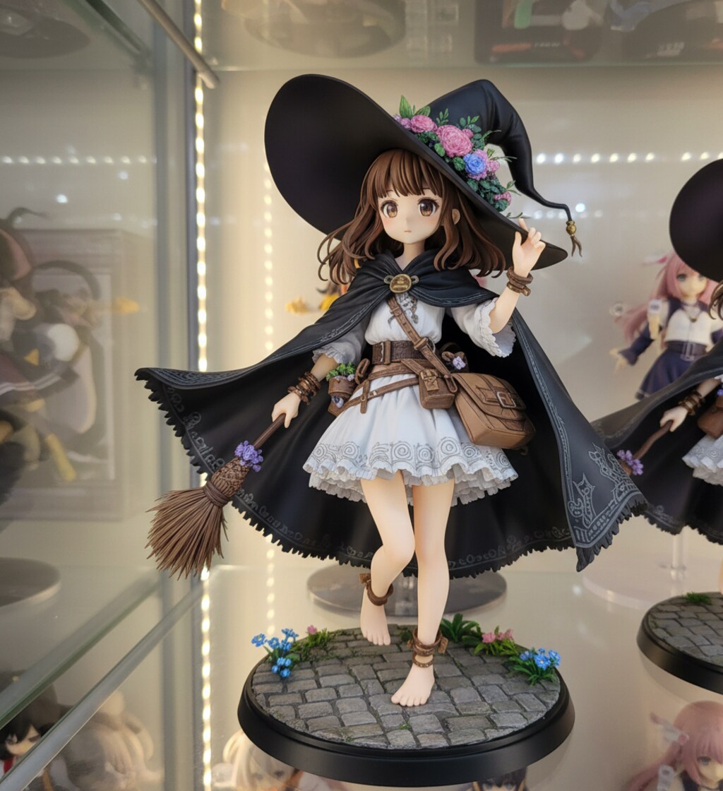 魔女フィギュア & 元イラスト