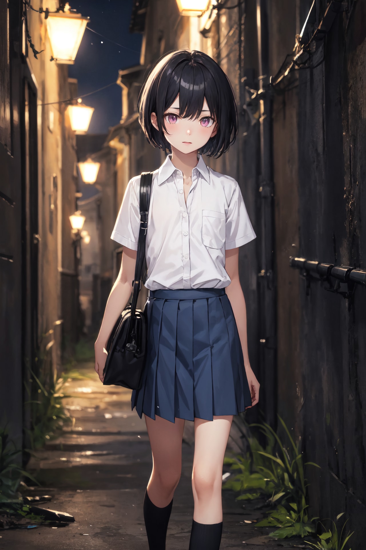 夜のおさんぽ | の人気AIイラスト・グラビア