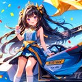 レーシングカーと、レースクイーンなうちの子★(4枚) 2枚目