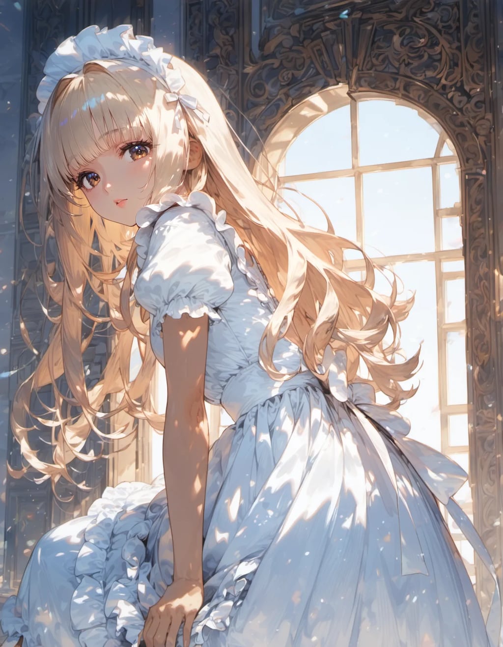 Sunlit Reverie in Ivory Silence