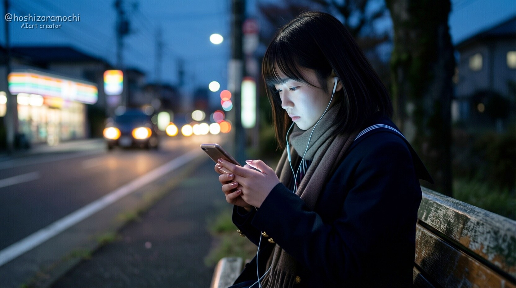 【青白い光に溺れ、誰かを待つ】