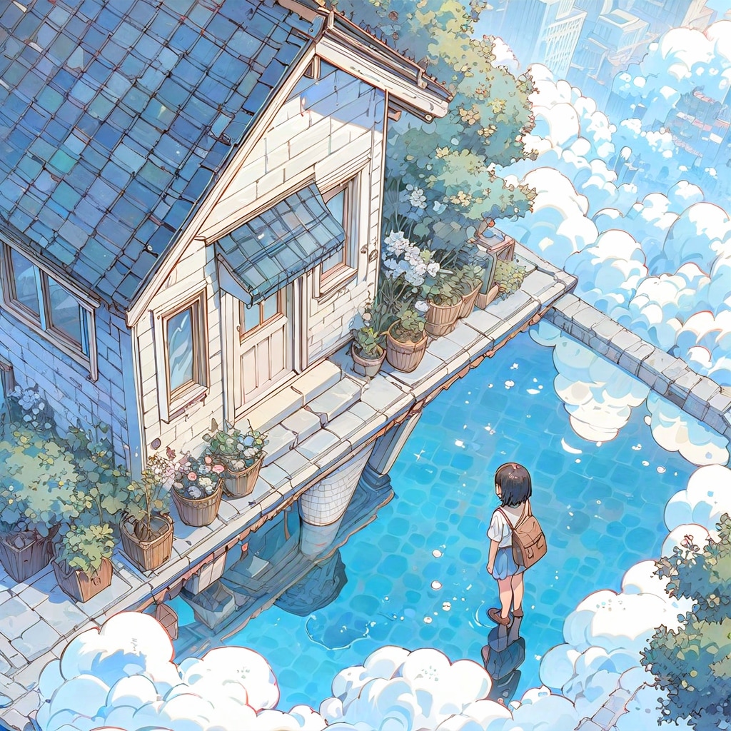 街と水たまり、少女191