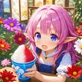 かき氷とケモ耳エルフさん（12枚） 12枚目
