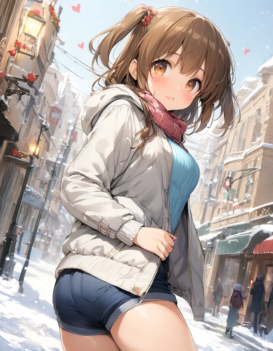 雪が降る町 | の人気AIイラスト・グラビア