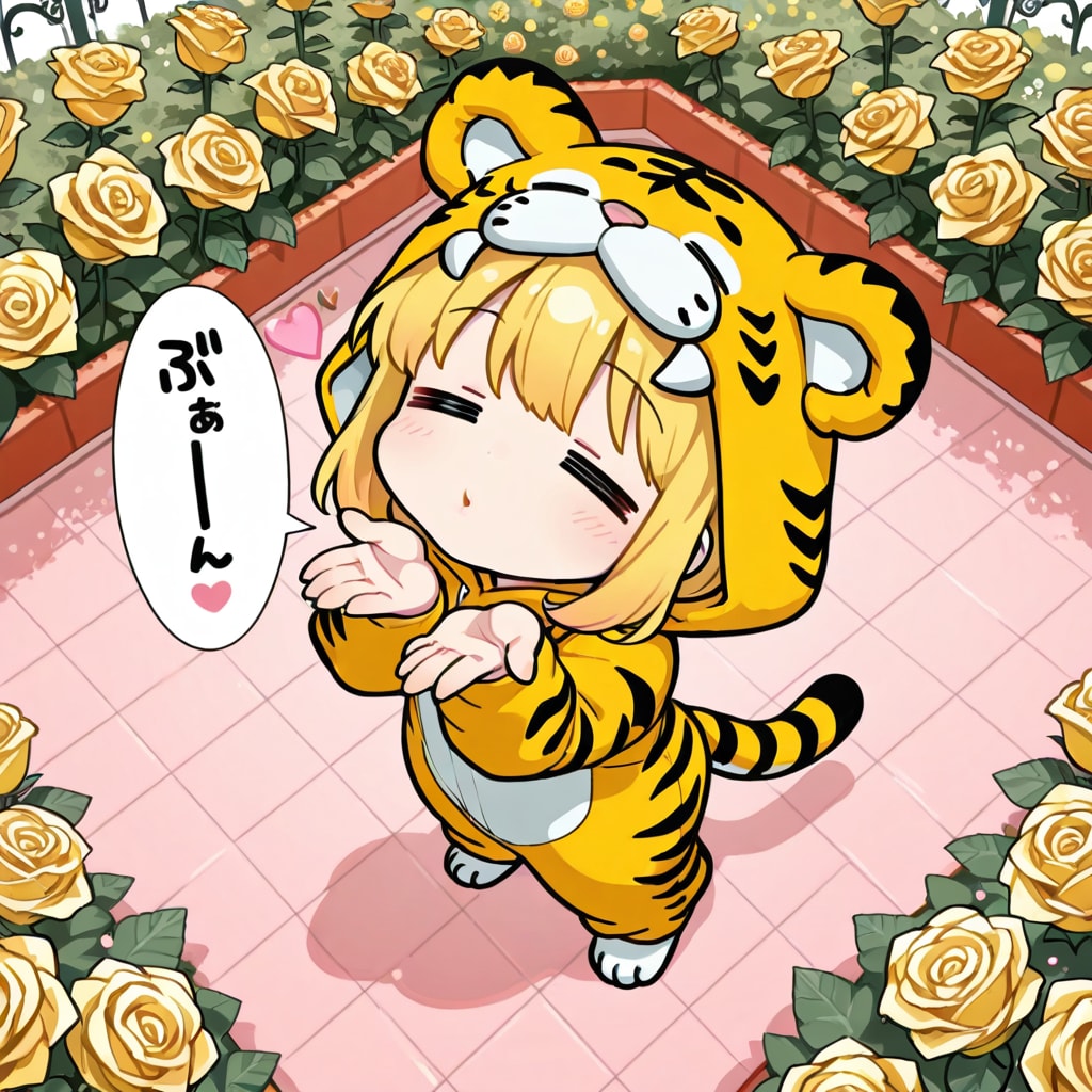 薔薇と虎娘ちゃん