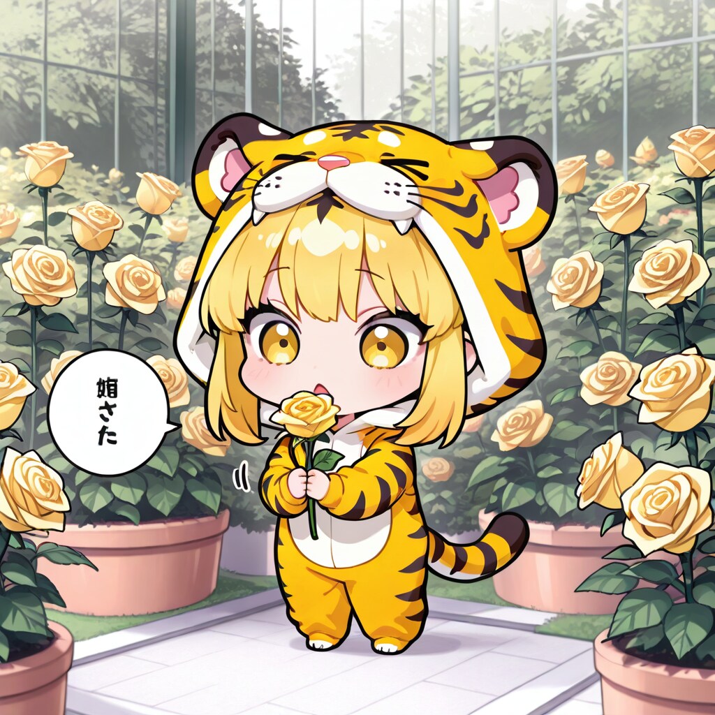 薔薇と虎娘ちゃん