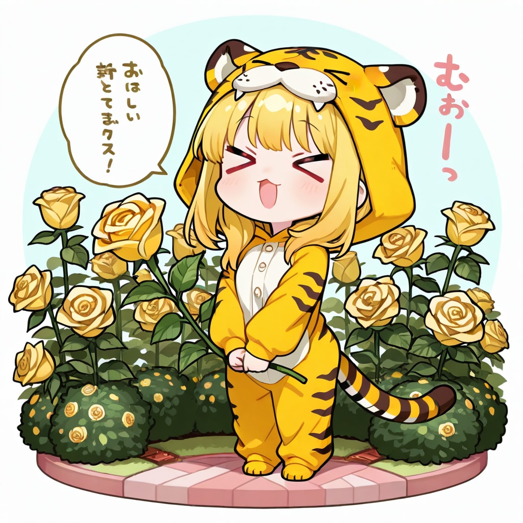 薔薇と虎娘ちゃん