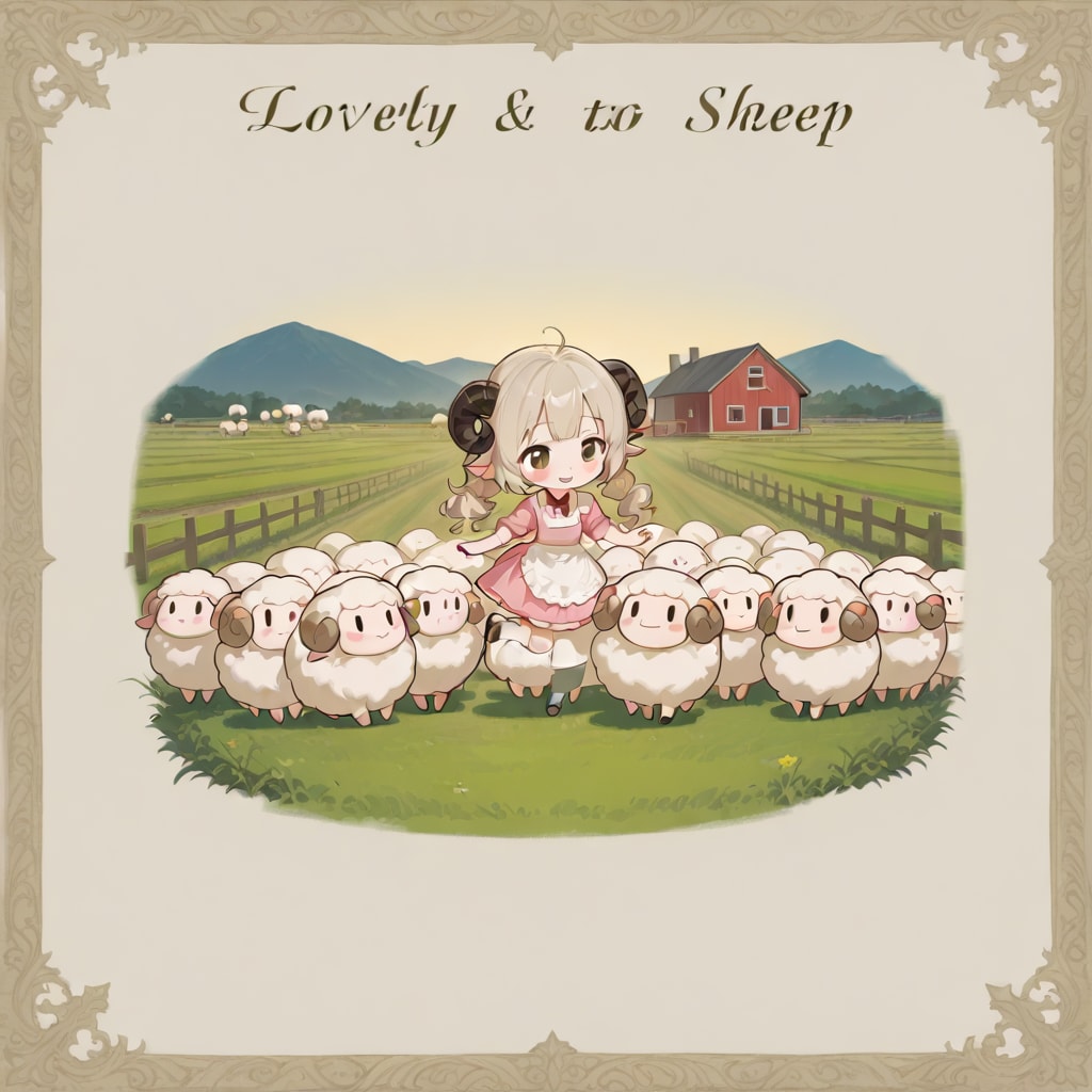 羊他達に囲まれて