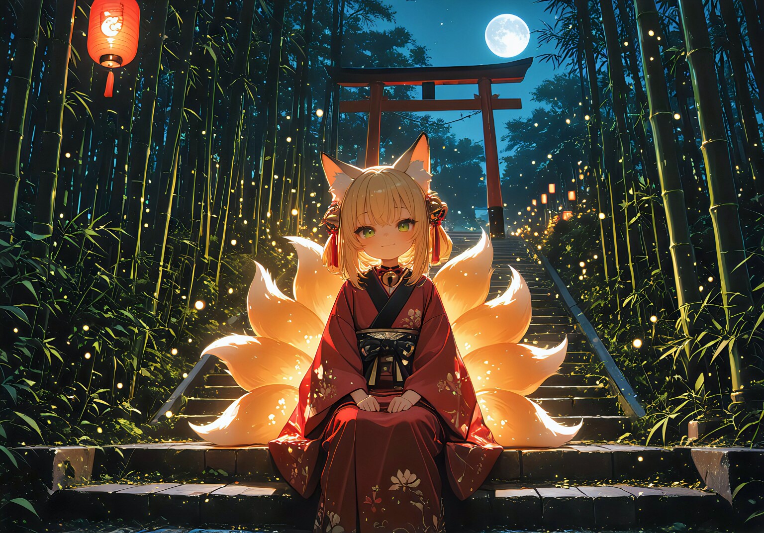 月照らす神域 | の人気AIイラスト・グラビア