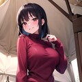 セーターな彼女と冬キャン① 2枚目