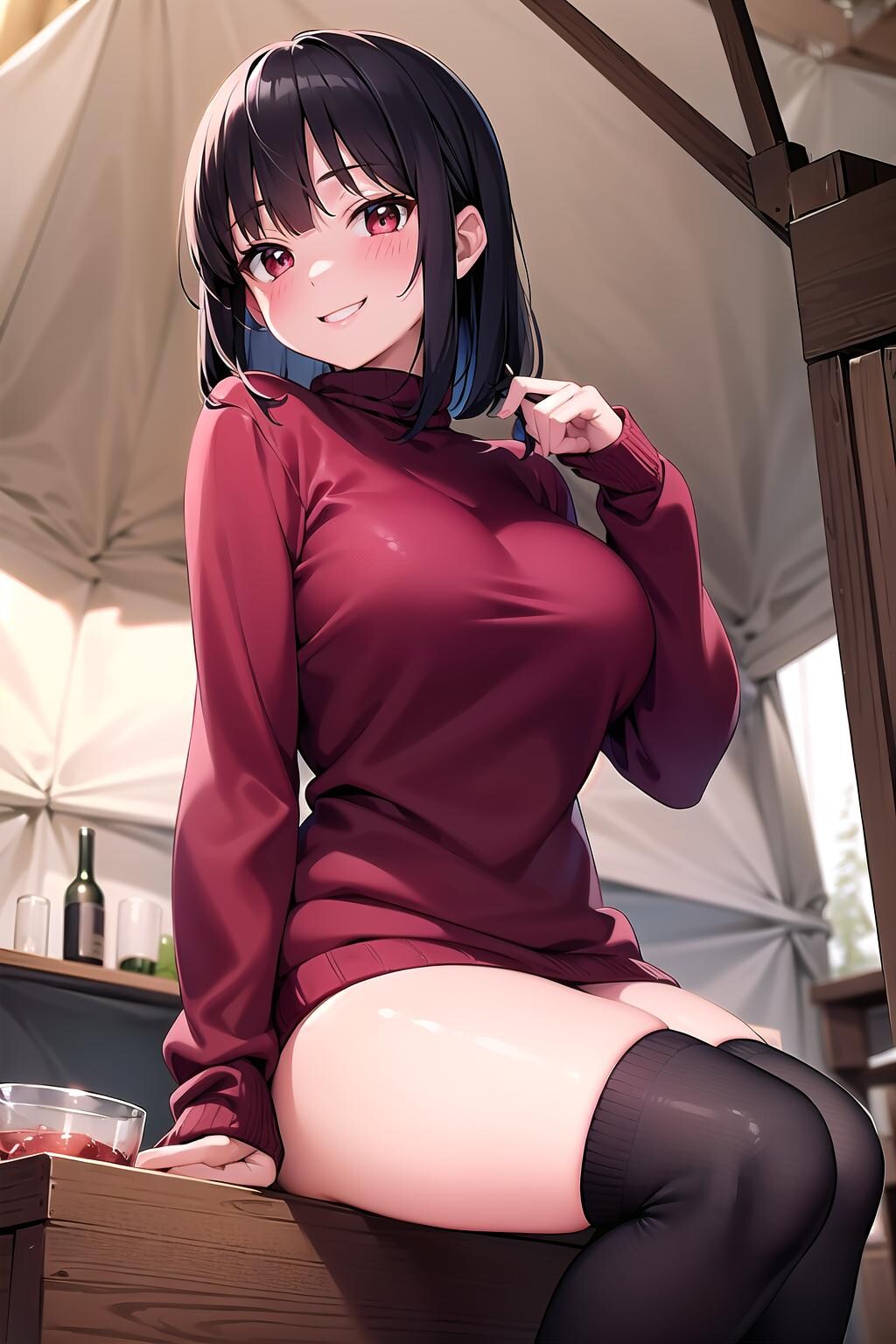 セーターな彼女と冬キャン①