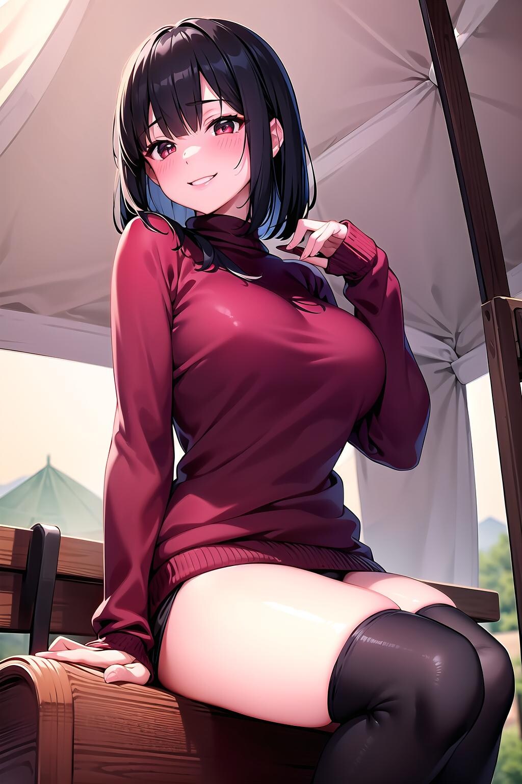 セーターな彼女と冬キャン①
