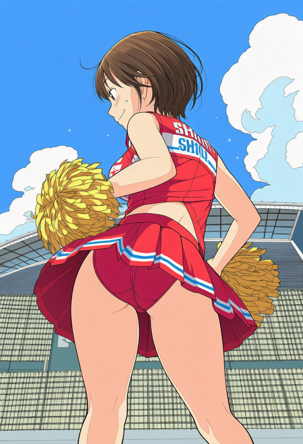 野球部を応援するJKチア